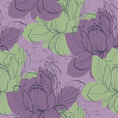 Premium Vector Lily Seamless Pattern