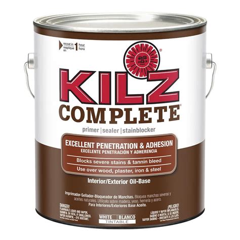 KILZ Complete 1 Gal White Low VOC Oil Based Interior Exterior Primer