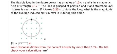 Solved The Flexible Loop In The Figure Below Has A Radius Of Chegg