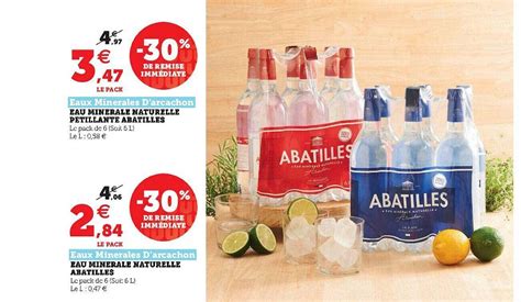 Promo Eau Minérale Naturelle Pétillante Abatilles Eaux Minérales D