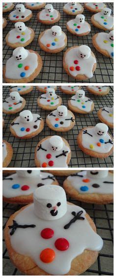 Melted Snowman Biscuits | Christmas food, Christmas snacks, Christmas cooking