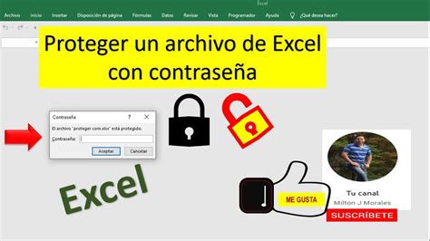 Proteger Un Archivo O Libro De Excel Con Una Contraseña Youtube Music