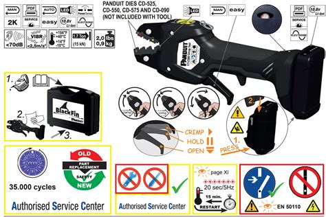 Panduit Ct St Blackfin Battery Powered Crimping Tool Instruction