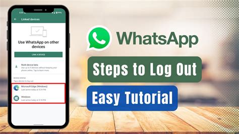 How To Logout WhatsApp EASY STEPS YouTube