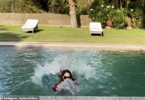 Myleene Klass 43 Showcases Her Incredible Bikini Body In A Tiny Gold Two Piece Daily Mail Online