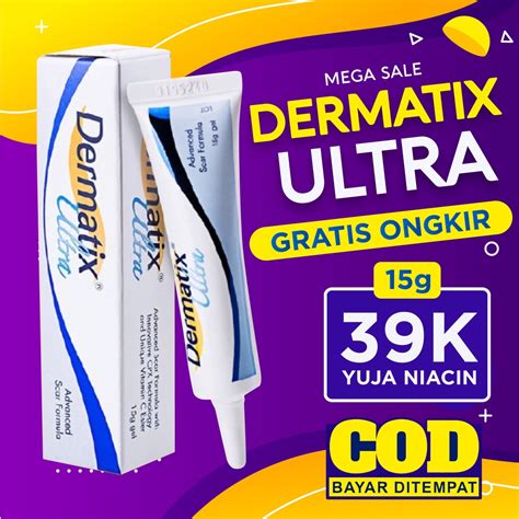 HITAM Dermatix Ultra Advanced SCAR Formula Gel Cream Burns Removal