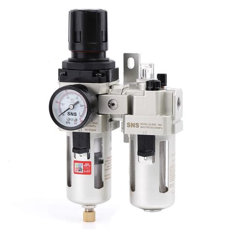 Buy Sns14 Npt Compressed Air Filter Regulator Lubricator Two Units Combo Frl Wateroil Trap