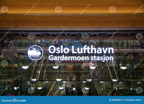 OSLO, NORWAY - JAN 20th, 2017: the Lufthavn Airport Gardermoen OSL is ...