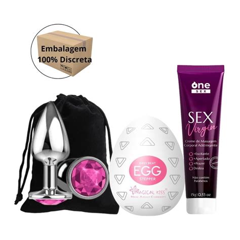 Kit Egg Masturbador Plug Anal Tamanho P Sex Virgin Gel Adstringente Corporal Shopee Brasil
