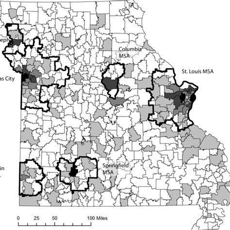 Missouri School Districts By Enrollment Levels Download Scientific