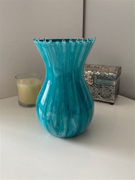 Glass Vase With Acrylic Paint Pour Decoration and Sealed With - Etsy