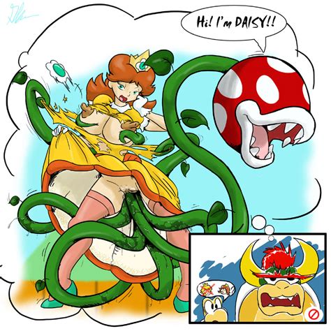 Rule 34 Black Eyes Blue Eyes Bowser Breasts Breasts Out Brown Hair Catchphrase Crown