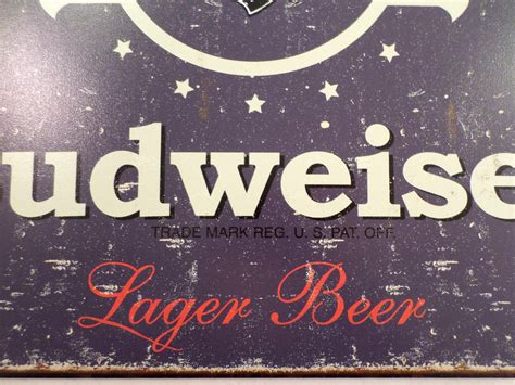 Budweiser 1936 Vintage Inspired Weathered Tin Sign Man Cave Bar 1387