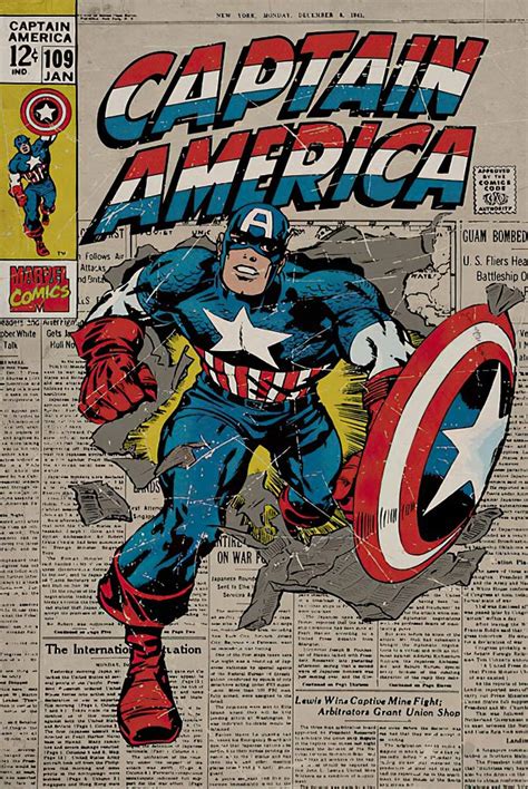 Captain America Comic Poster