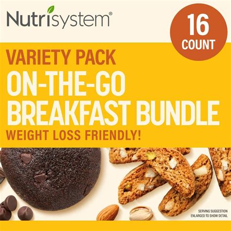 Nutrisystem® On-The-Go Breakfast Bundle, 16 ct, Variety Pack of ...