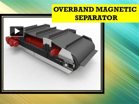 PPT Overband Magnetic Separator Vibrating Screen Magnetic Separator