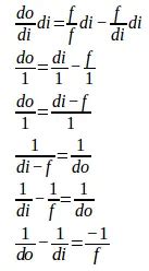 Equation of diverging (concave) lens - Physics