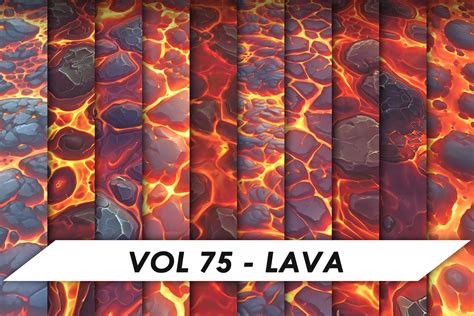 Hand Painted Textures Vol 75 Lava 2d Textures And Materials Unity