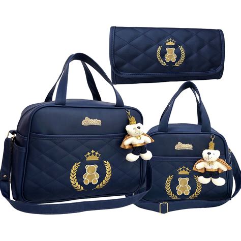 Kit Bolsa Bebe Mala Maternidade Enxoval Menina Menino Luxo No Elo