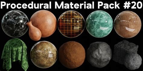 Blender Procedural Material Pack 20 Blender Market