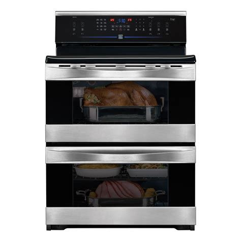 Kenmore Elite 97513 7 0 Cu Ft Double Oven Electric Range Stainless Steel Sears Outlet