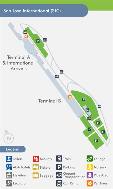 San Jose International Airport Terminal Map