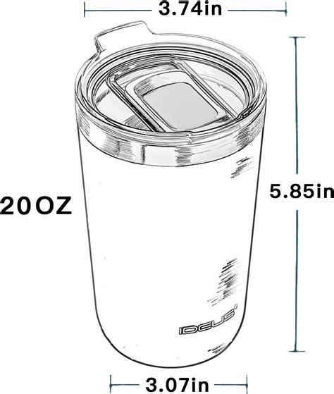 Buy Ideus Oz Tumbler Travel Coffee Mug With Splash Proof Sliding