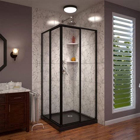 Dreamline Cornerview 40 In W X 72 In H Framed Sliding Shower Door In