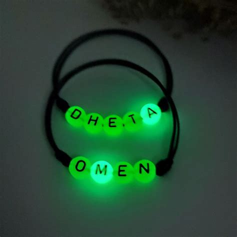 Jual Gelang Nama Glow In The Dark Gelang Menyala Dalam Gelap Req