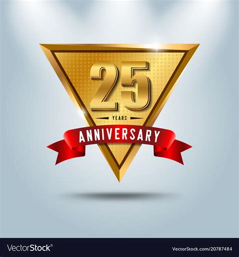 25 years anniversary celebration logotype Vector Image