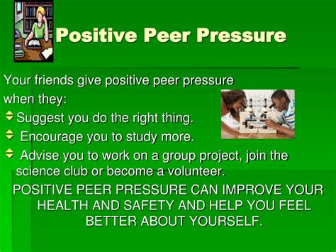 Ppt Your Friendships And Peer Pressure Powerpoint Presentation Free