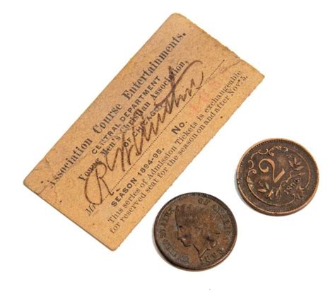 Historically Important Coins And Ticket Stub Salvaged From The