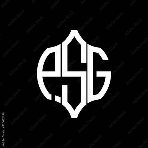 PSG letter logo. PSG best black background vector image. PSG Monogram ...