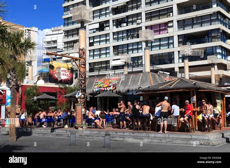 Pubs and Bars in Benidorm resort, Costa Blanca, Valencia Province, Spain, Europe Stock Photo - Alamy