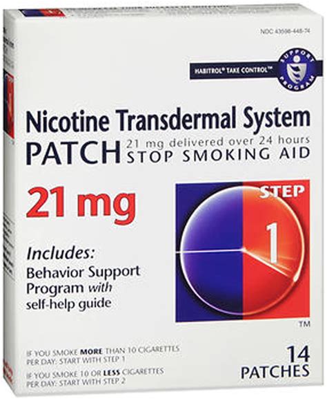 Habitrol Nicotine Transdermal System Step Stop Smoking Aid Patches