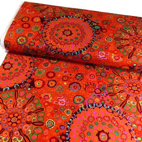 Kaffe Fassett Classics Millefiore Tomato Fabric By Kaffe Fassett Free Spirit Fabrics My