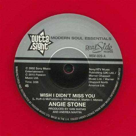 Angie Stone – Wish I Didn't Miss You (2020, Red, Vinyl) - Discogs