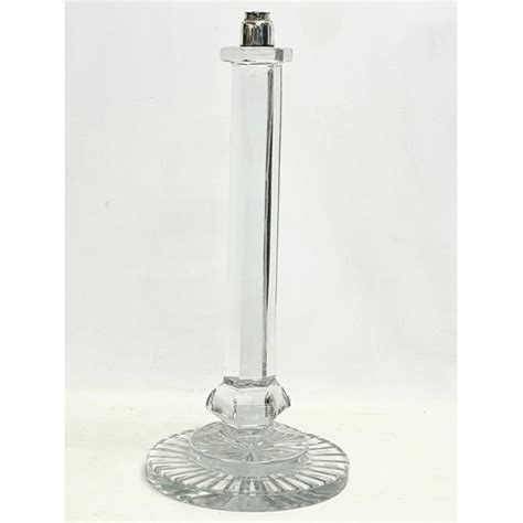 A Large Heavy Crystal Lamp Base 48cm