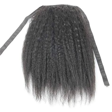 African Ponytail Human Hair Extension Coarse Yaki Kinky Straight