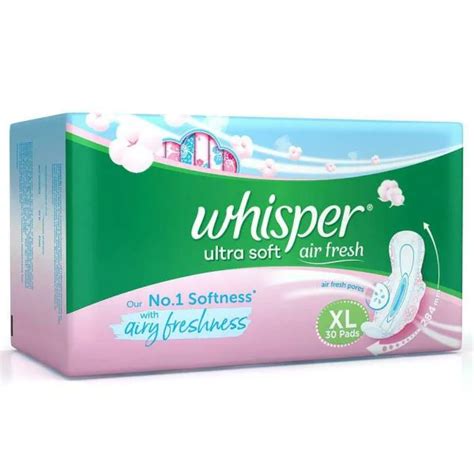 Whisper Ultra Soft Sanitary Napkin With Wings Xl 30 Pads Jiomart