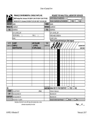 Chain Of Custody Form Complete With Ease Airslate Signnow