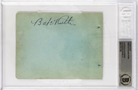 At Auction Babe Ruth Autographed Album Page BAS 8
