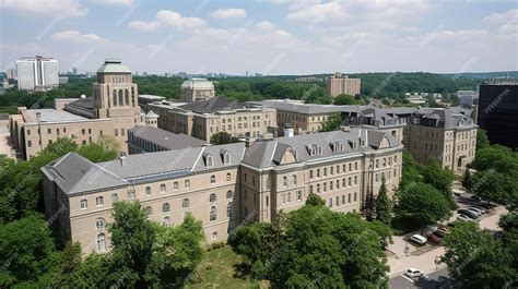 Premium Photo | A Photo of a University Campus with Buildings and Green ...