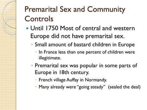 Ppt Premarital Sex And Community Controls Powerpoint Presentation