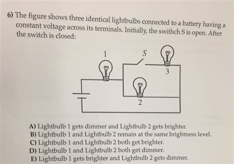 Solved The Figure Shows Three Identical Lightbulbs Chegg 18312 Hot