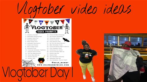 Vlogtober Ideas VLOGTOBER DAY 1 YouTube