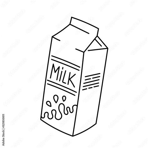 Carton Of Milk Editable Outline Stroke Vector Line Icon Stock Vector