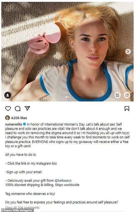 Rumer Willis Celebrates International Women S Day By Posing With A Sex Toy And Speaking Out
