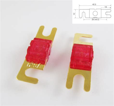 10pcs Gold Plated Car Audio Afs Mini Anl Fuse Auto Stud Fuses 32v 125a