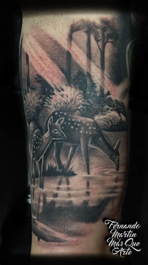 Fernando Martin Tattoo Mas Que Arte Valladolid Tatuaje De Ciervos